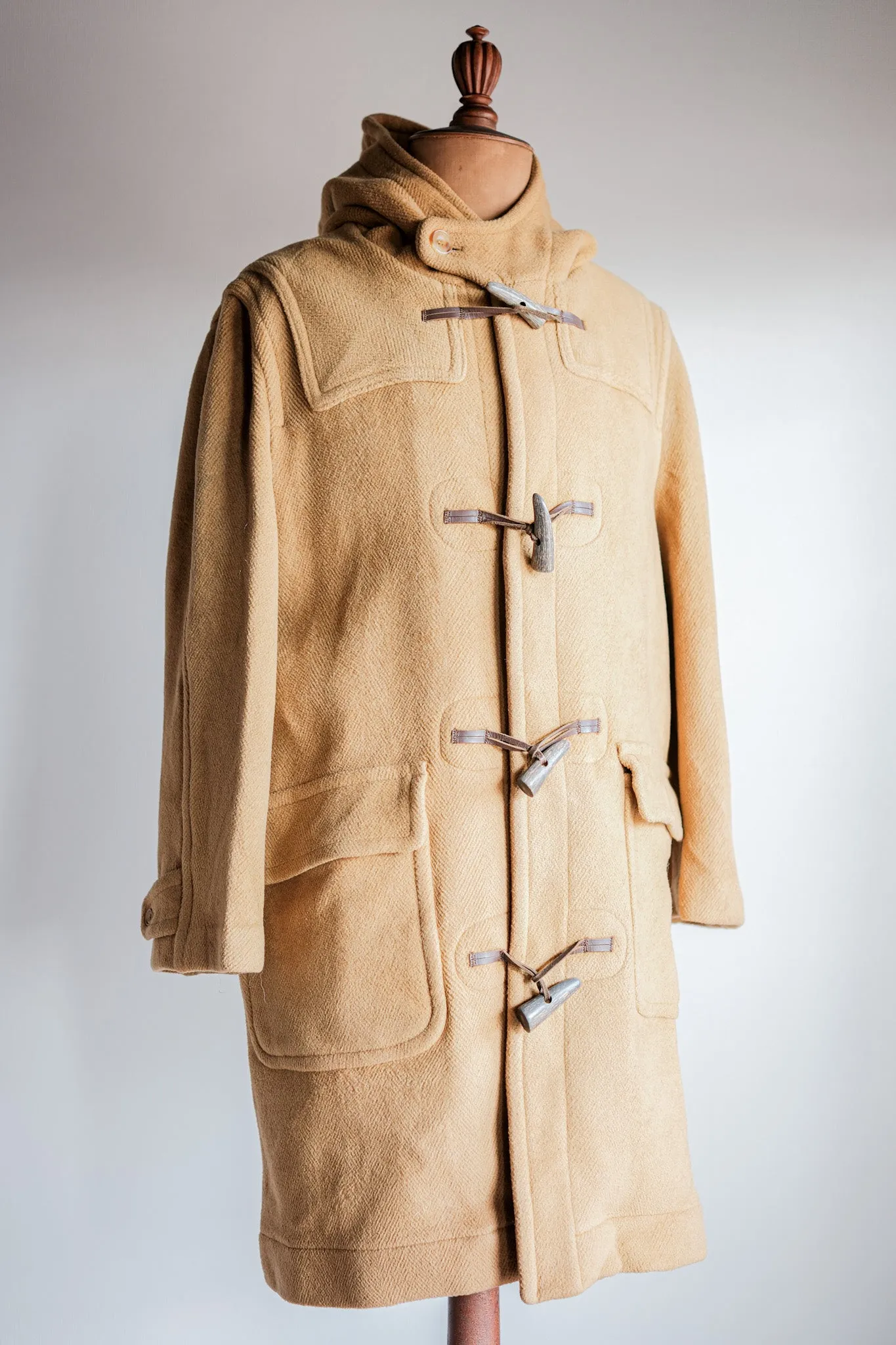 【~90's】Old INVERTERE HBT Wool Duffle Coat Size.38R "Moorbrook"