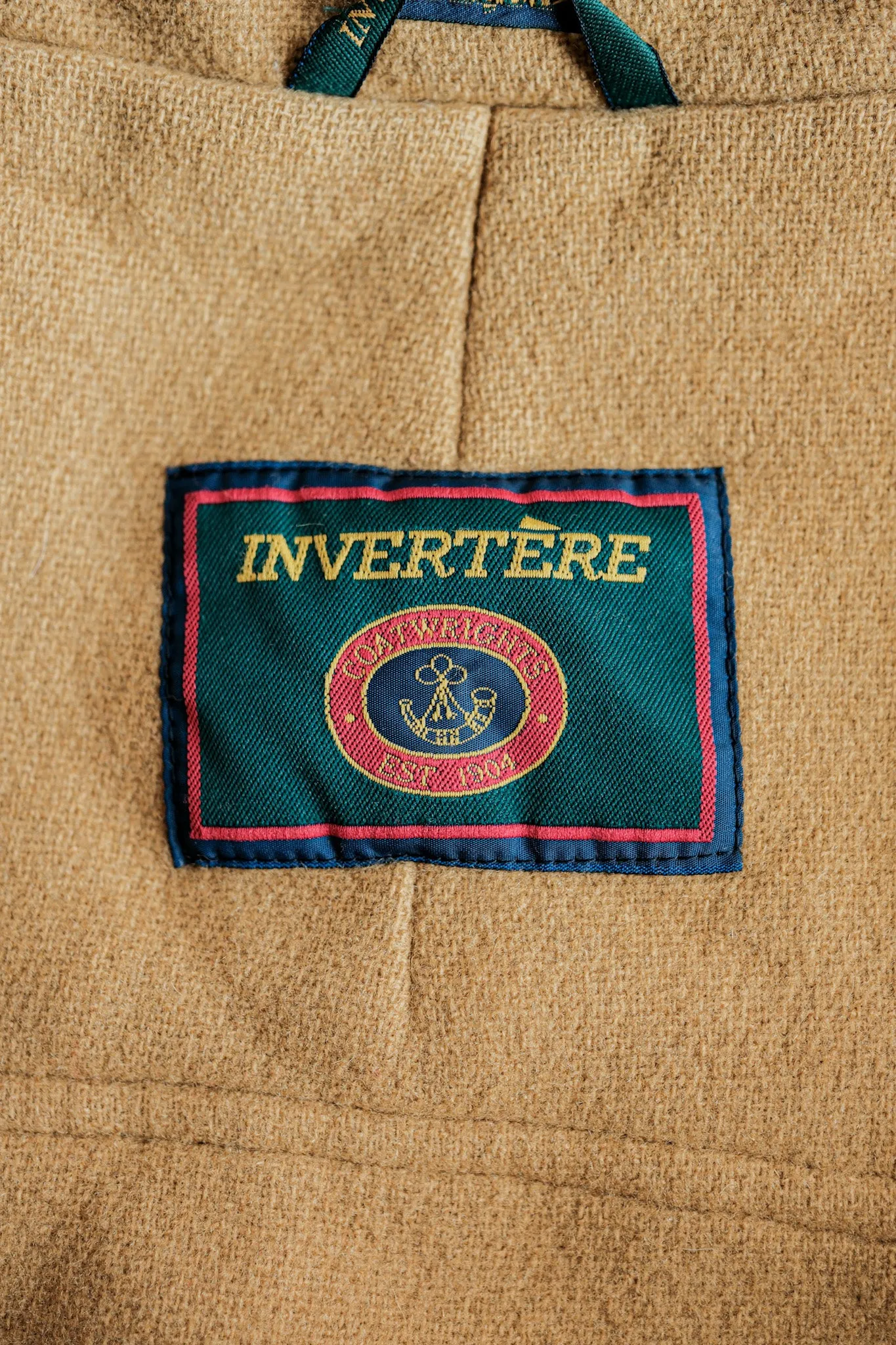 【~90's】Old INVERTERE HBT Wool Duffle Coat Size.38R "Moorbrook"