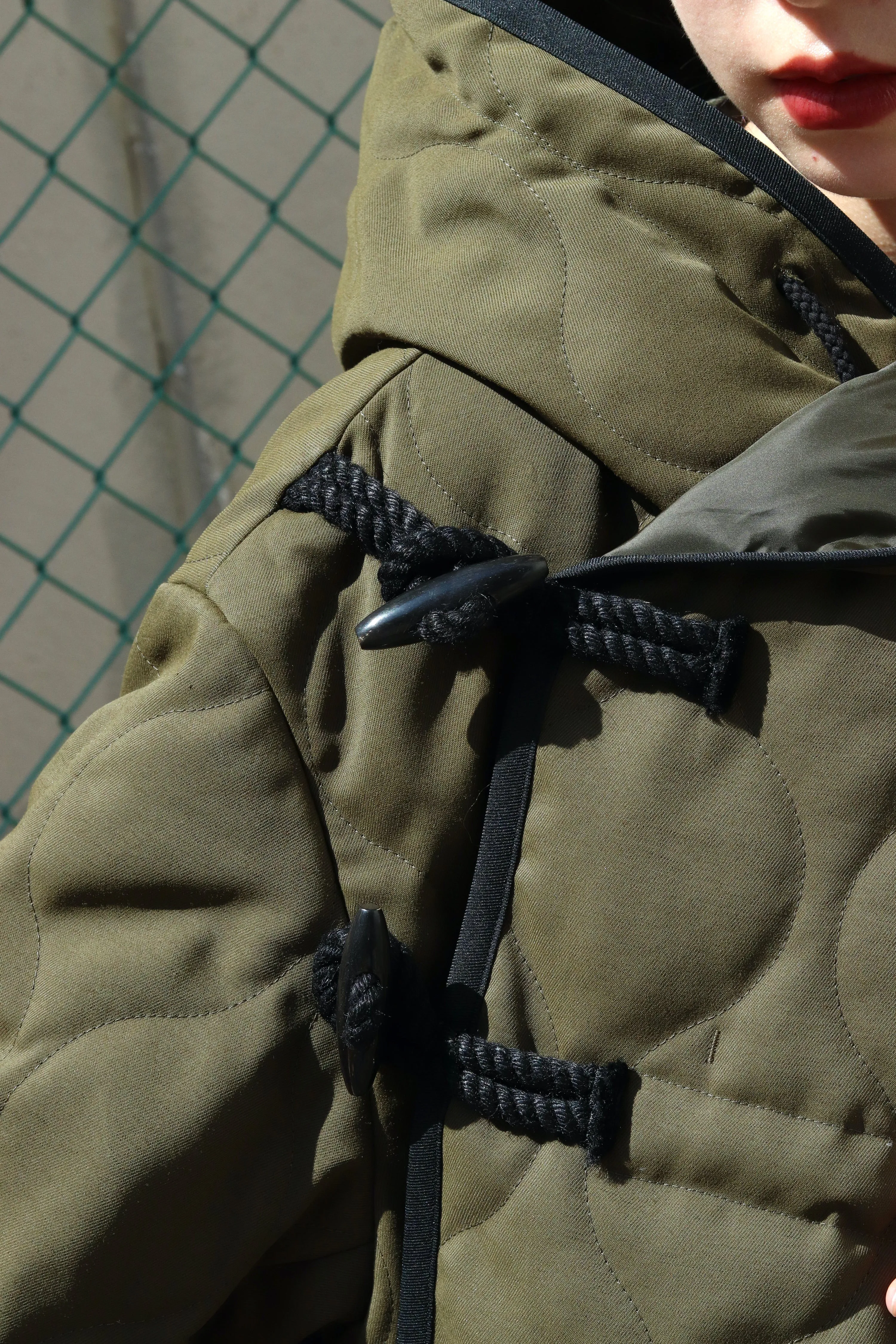 BELPER  QUILTING DUFFLE COAT（KHAKI）