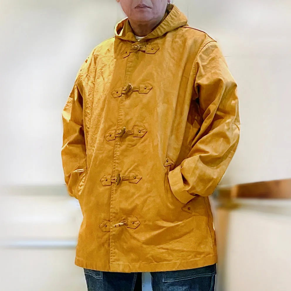 BZEN M.3230RR DUF-CS REGULAR FIT VEGGIE DYED CANVAS DUFFLE COAT-12OZ-E0 SIENNA