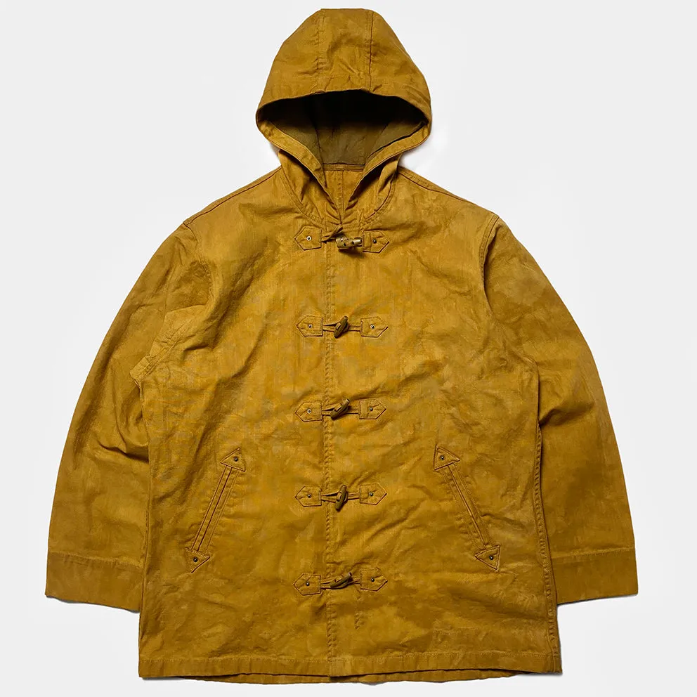 BZEN M.3230RR DUF-CS REGULAR FIT VEGGIE DYED CANVAS DUFFLE COAT-12OZ-E0 SIENNA