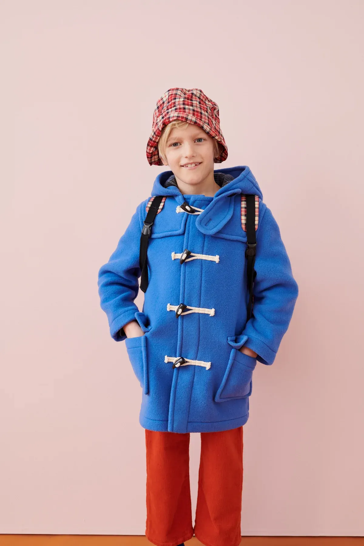Caramel Swift Duffle Coat - Sailor Blue - 3Y Last Ones