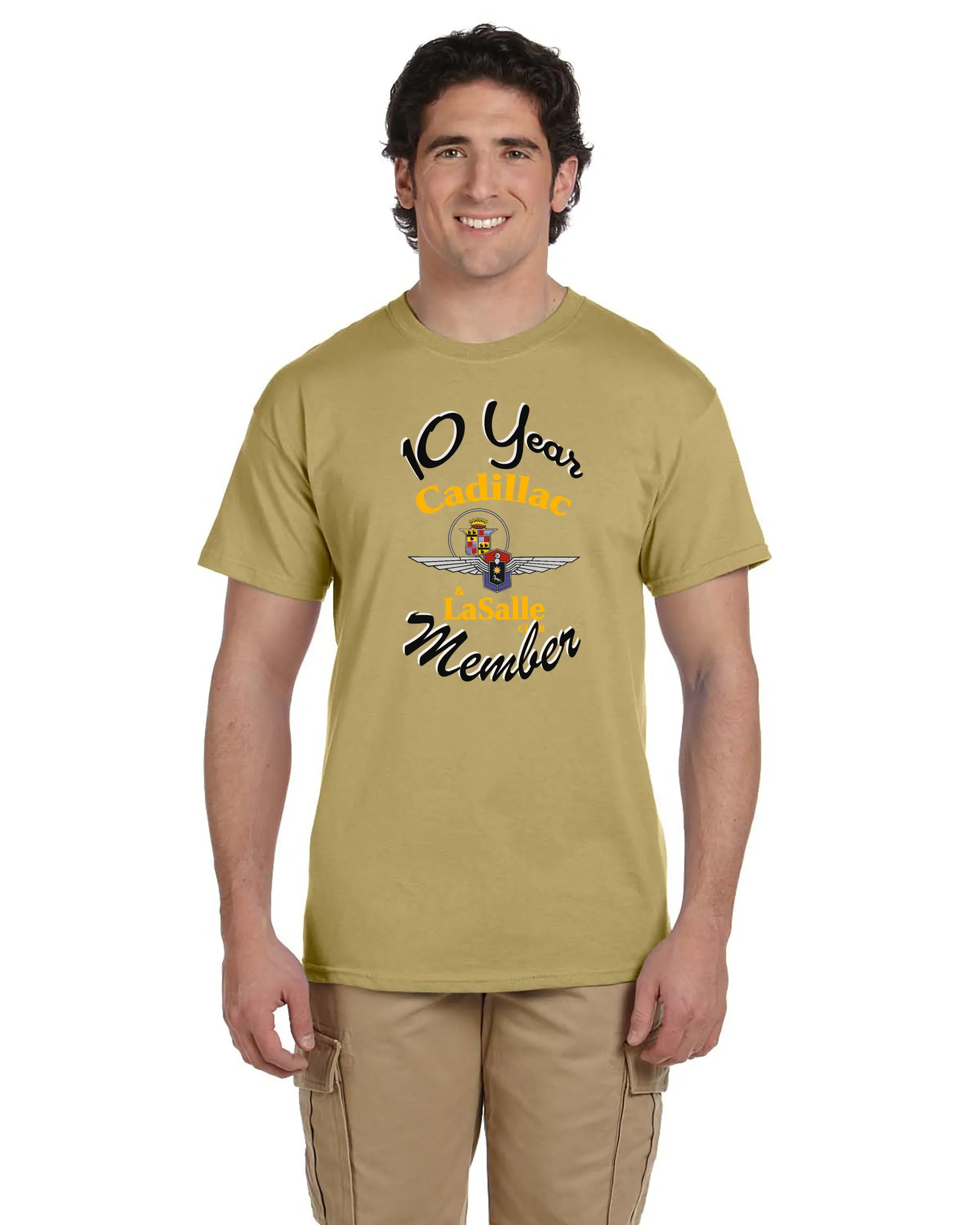CLC Cadillac LaSalle CLUB MEMBER 10 YEAR ANNIVERSARY T-SHIRT (alternate design)