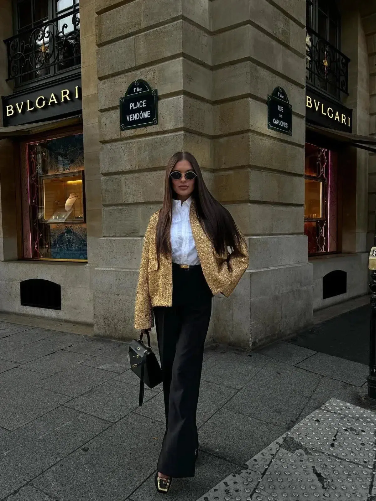 Céleste – Sequin statement – Cropped jacket