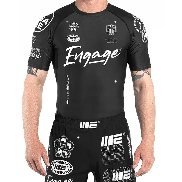 Engage Billboard SS Rash Guard - Black