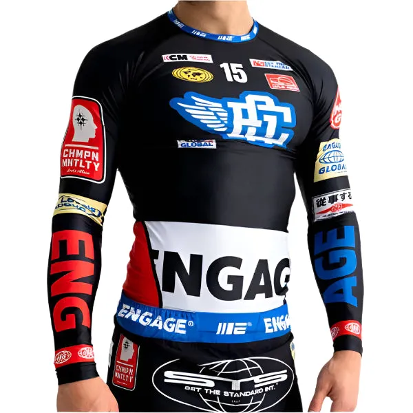 Engage Racer Long Sleeve Rash Guard - Black