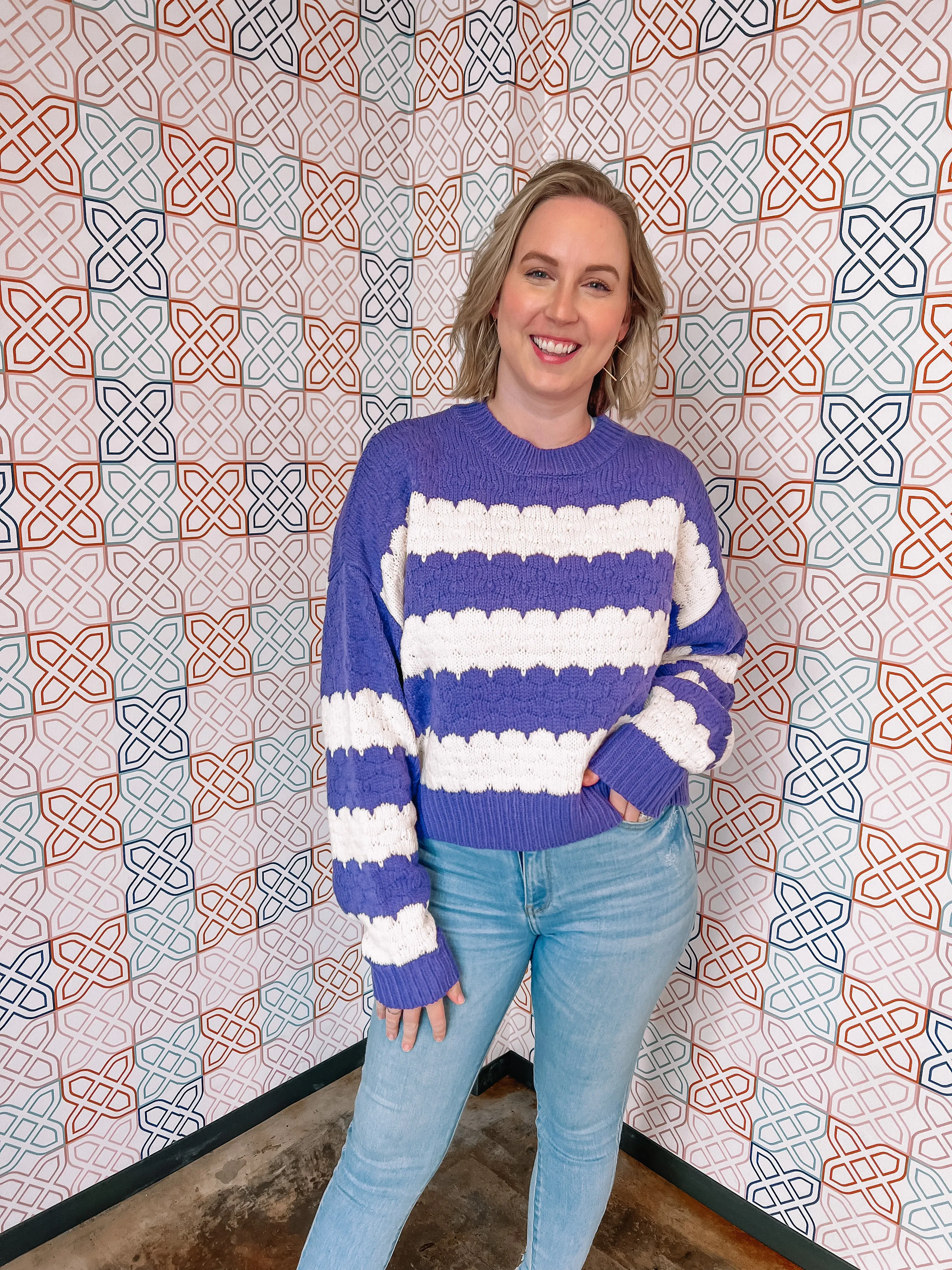 Fight For Love Sweater in Purple