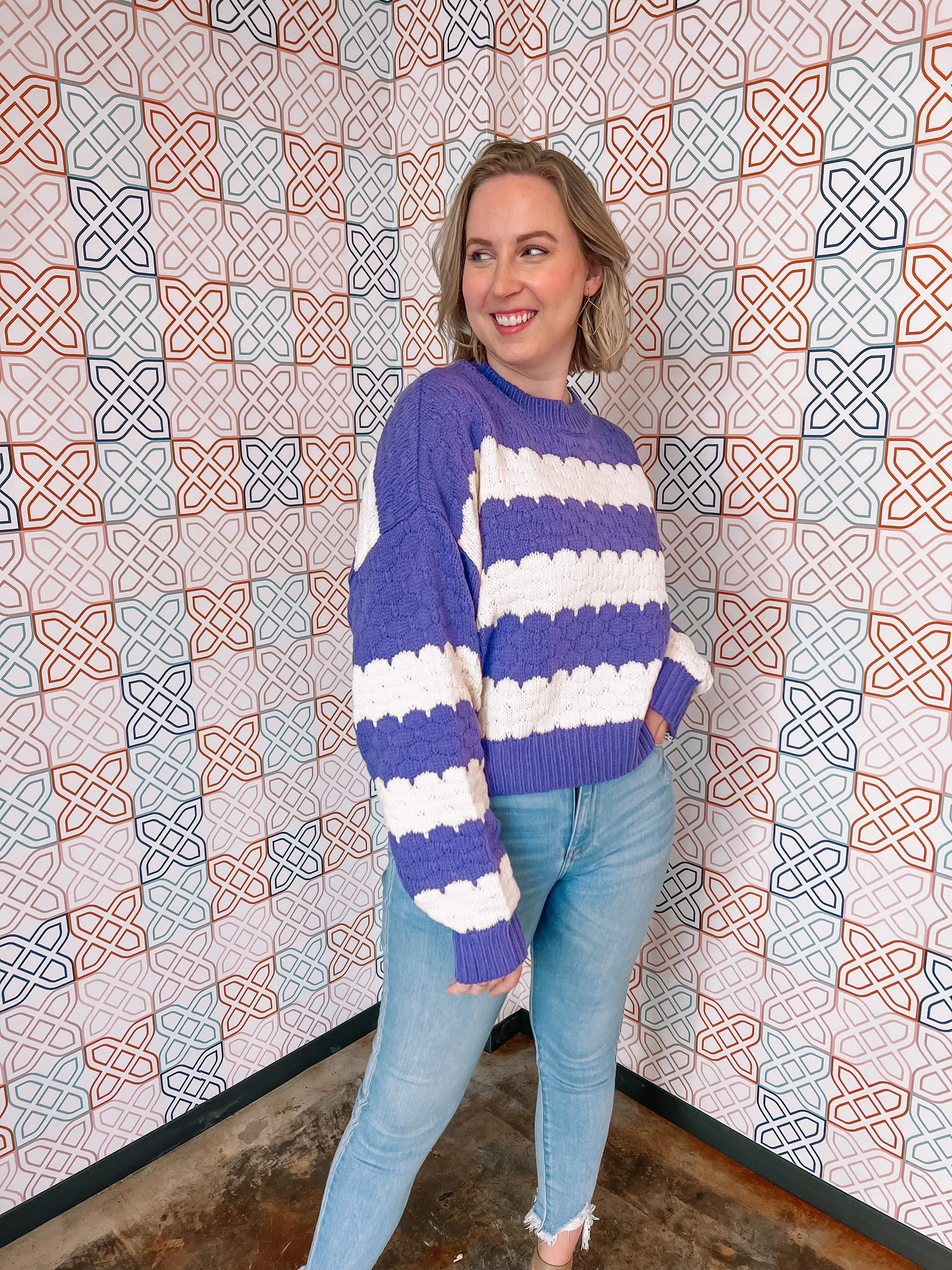 Fight For Love Sweater in Purple