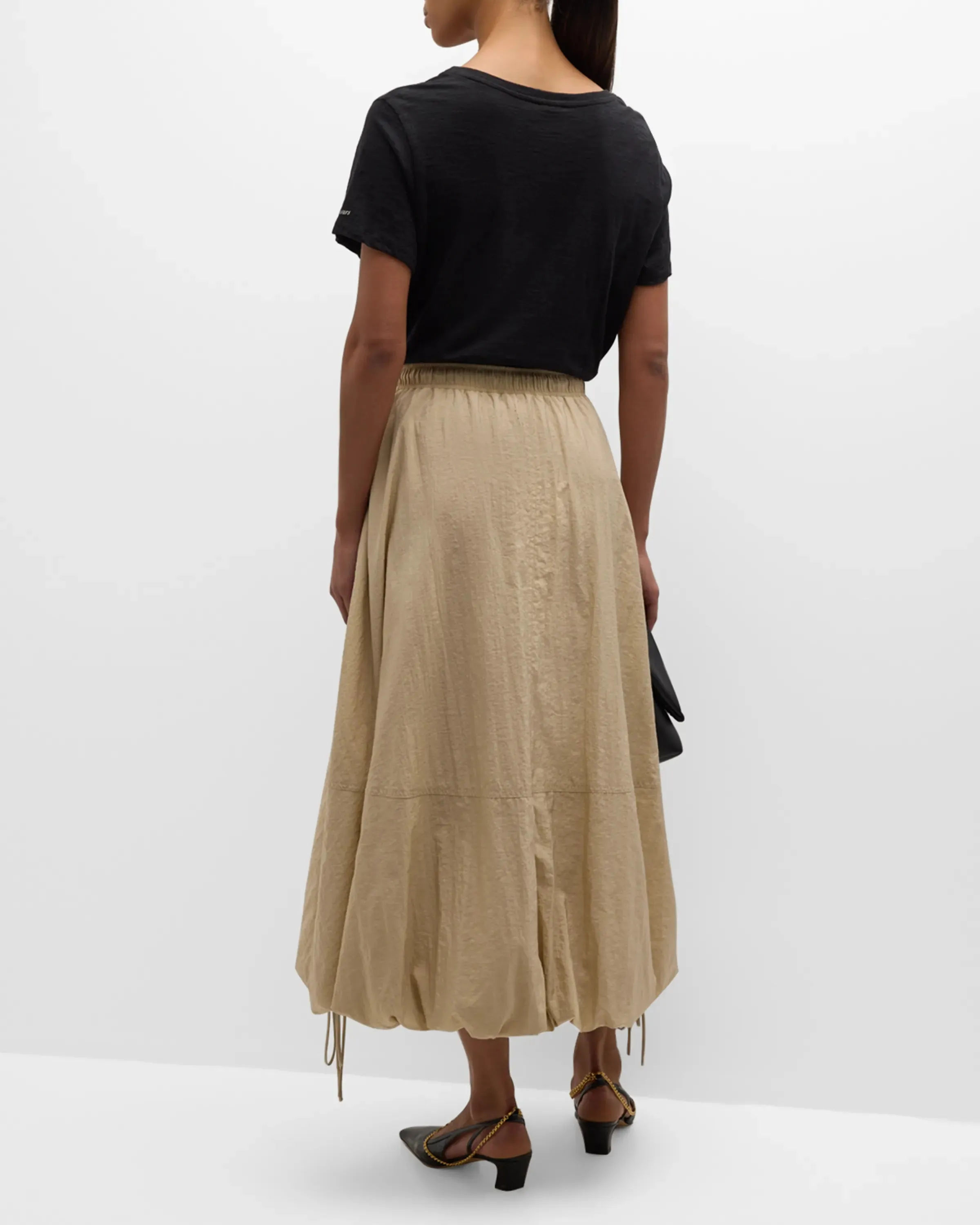 Finley Bubble Cargo Midi Skirt | Khaki