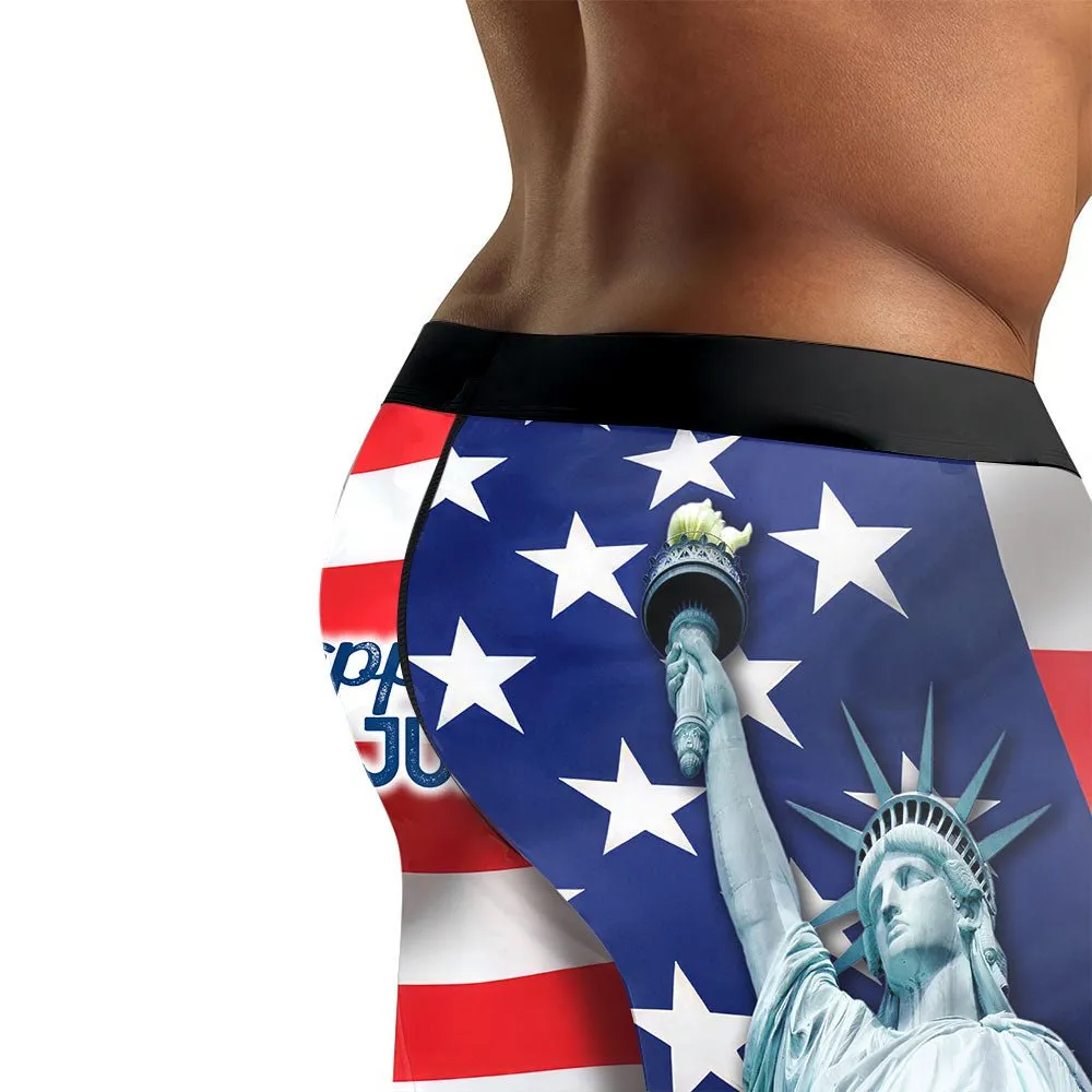 Happy Fourth Of July Men's Compression Leggings