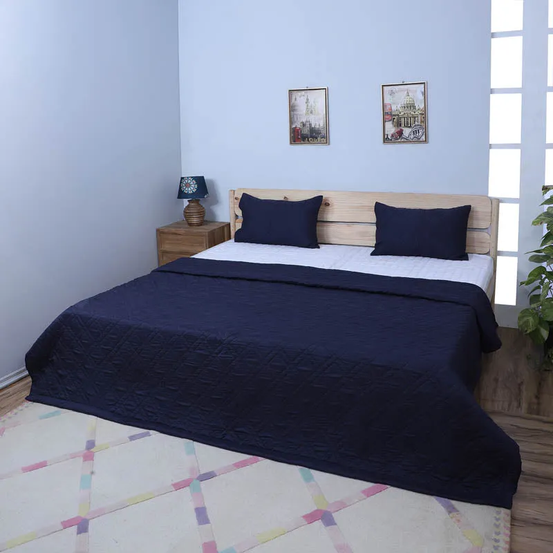 Jisha Microfiber Bedcover - Blue