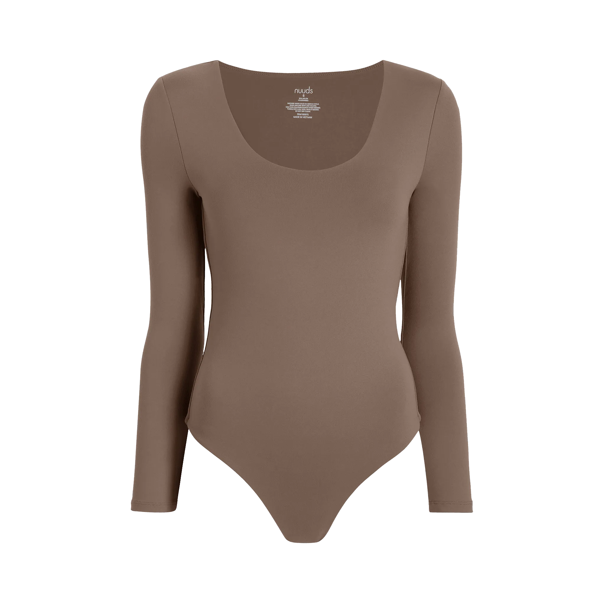Long Sleeve Scoop Neck Bodysuit | Mocha
