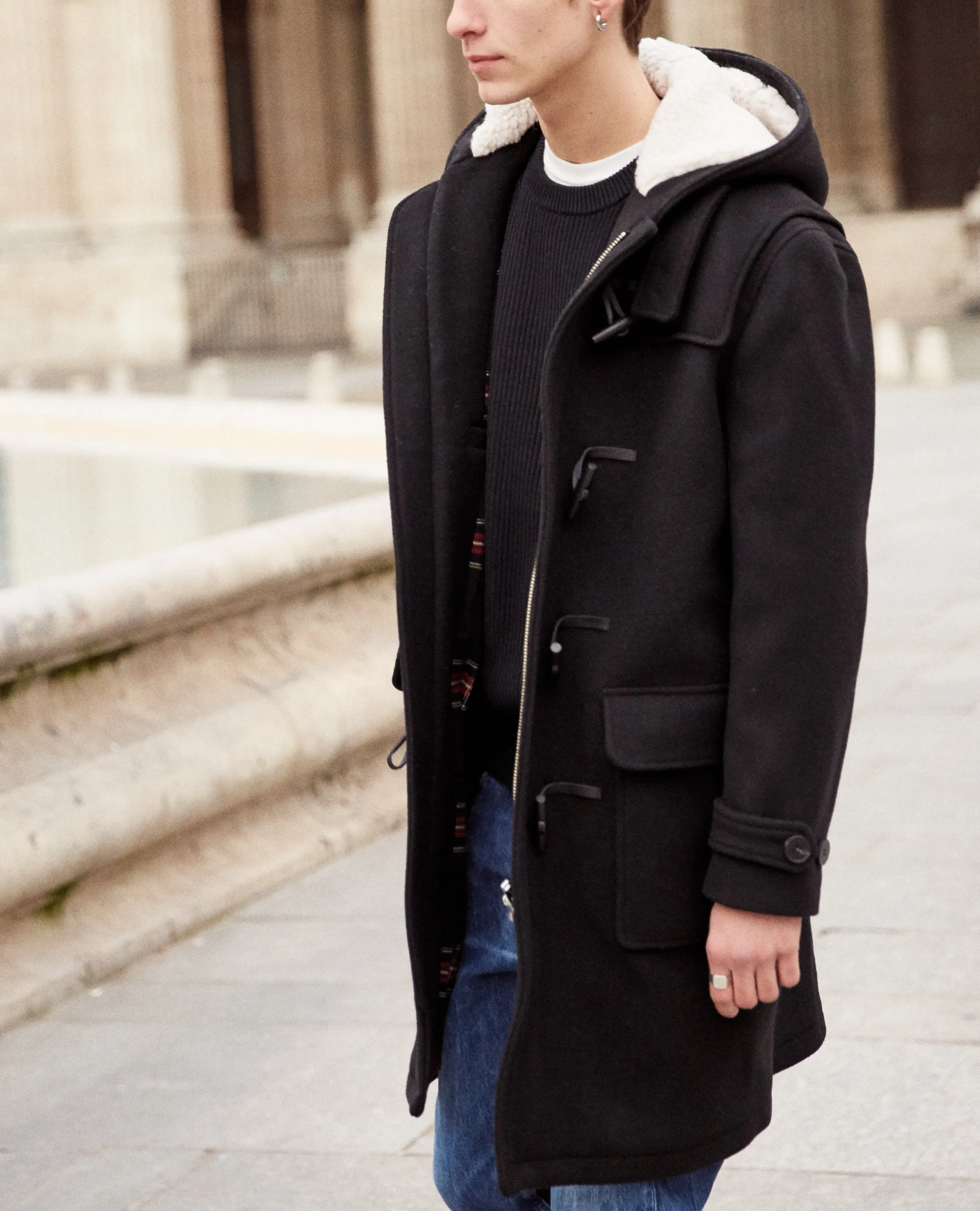 Manteau duffle coat laine noir