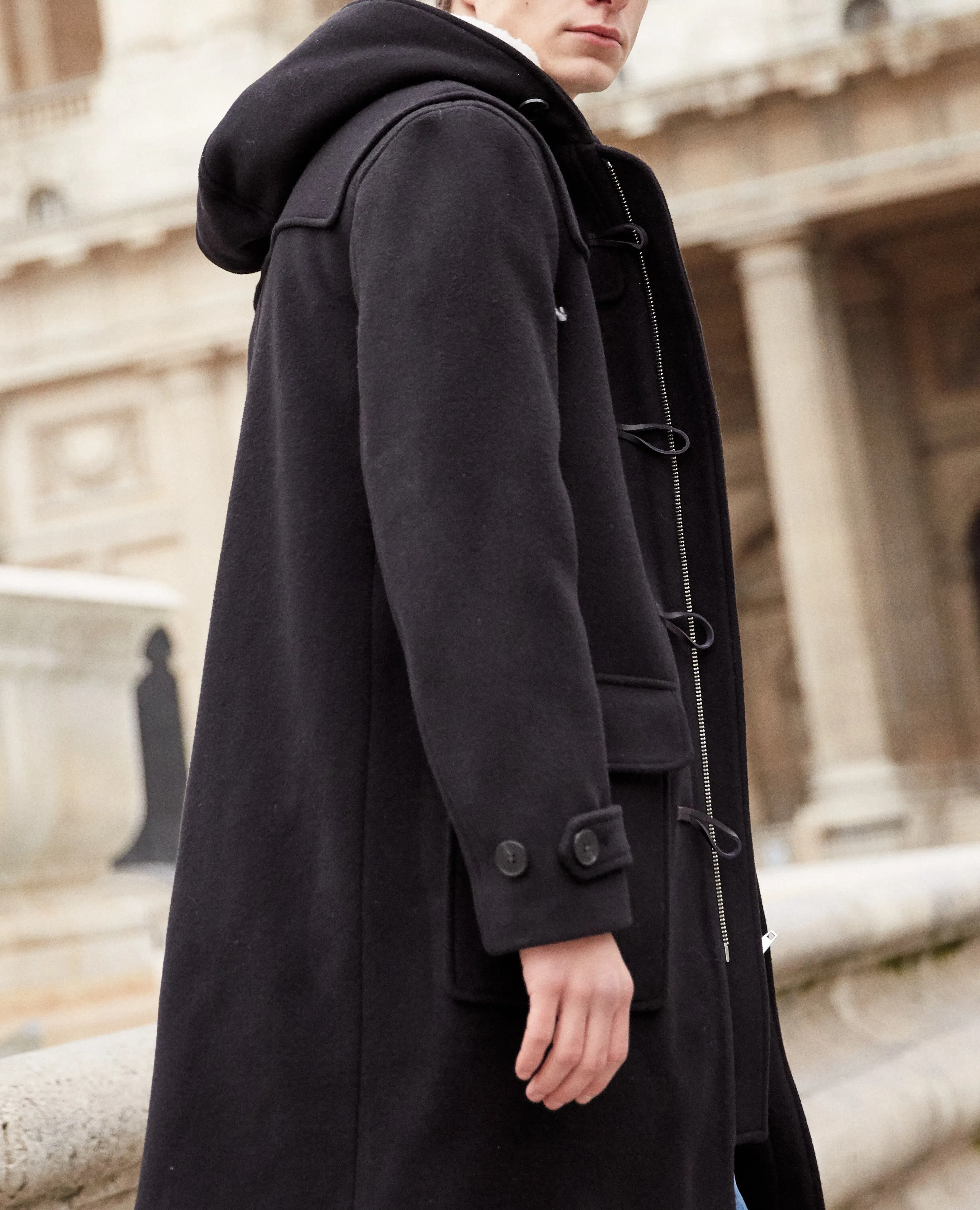 Manteau duffle coat laine noir