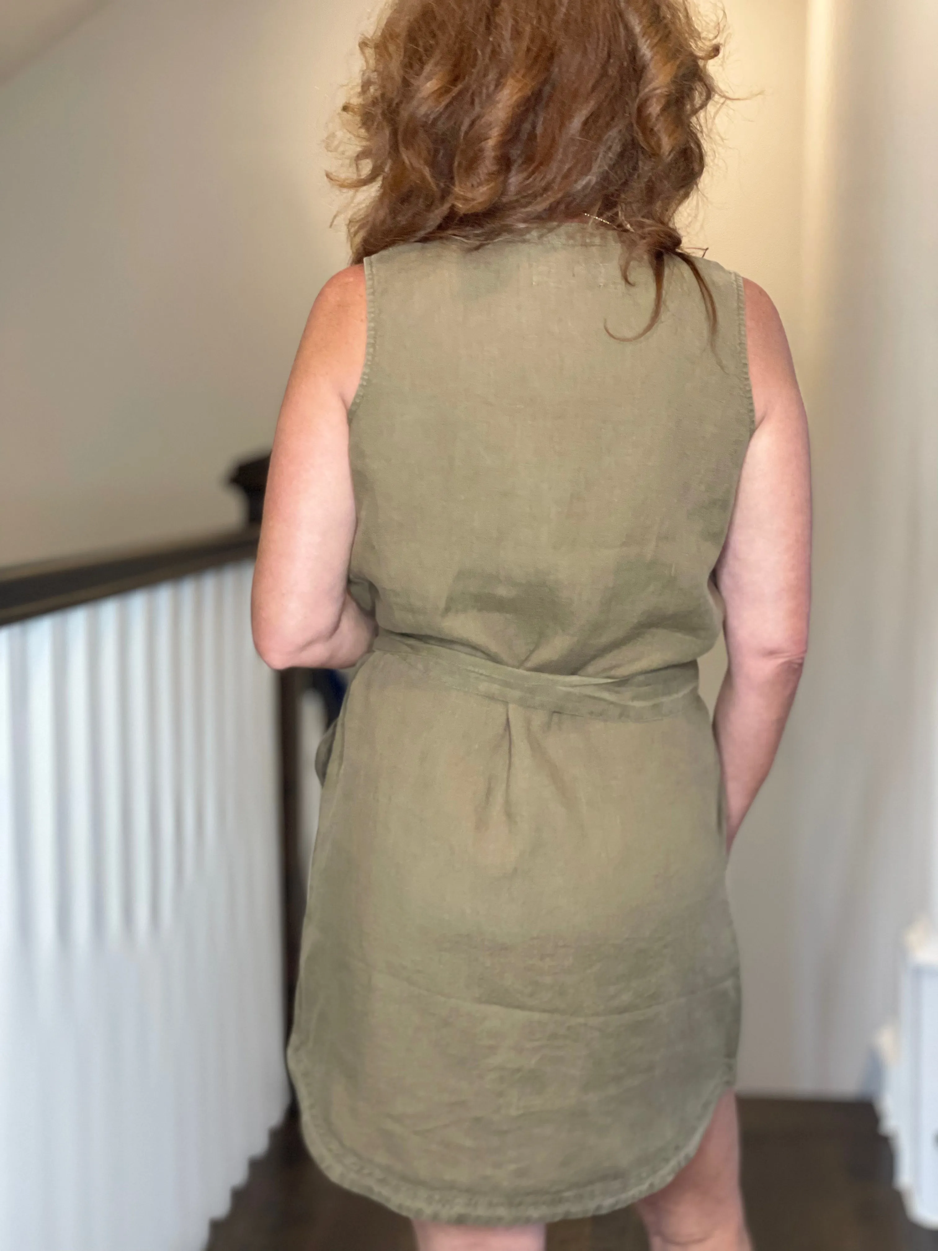 Michael Stars Sleeveless Utility Dress in Dolma