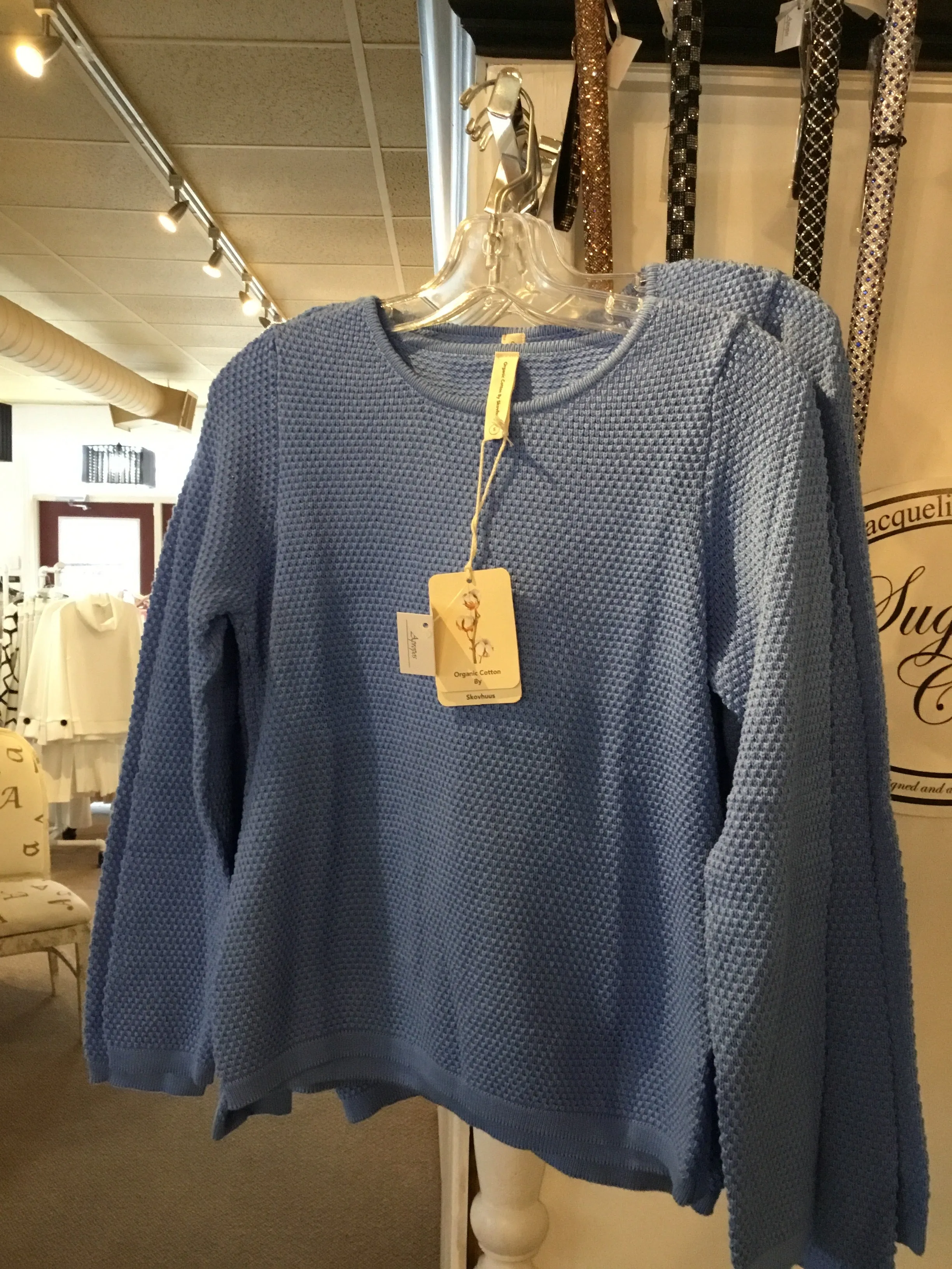 Mode Sinocan inc. Crop Sweater Summer Blue
