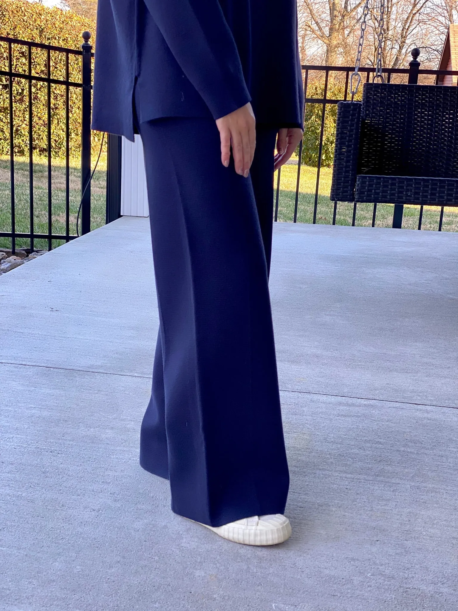 Navy Sweater Pants