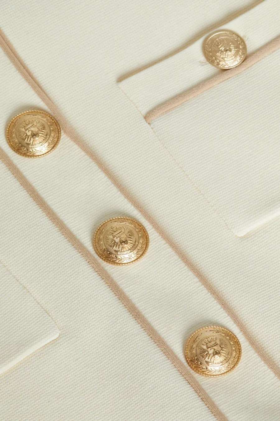 Neo Cropped Cardigan Vintage White/ Almond