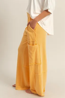 Oversized Utility Sweatpants - ORANGE