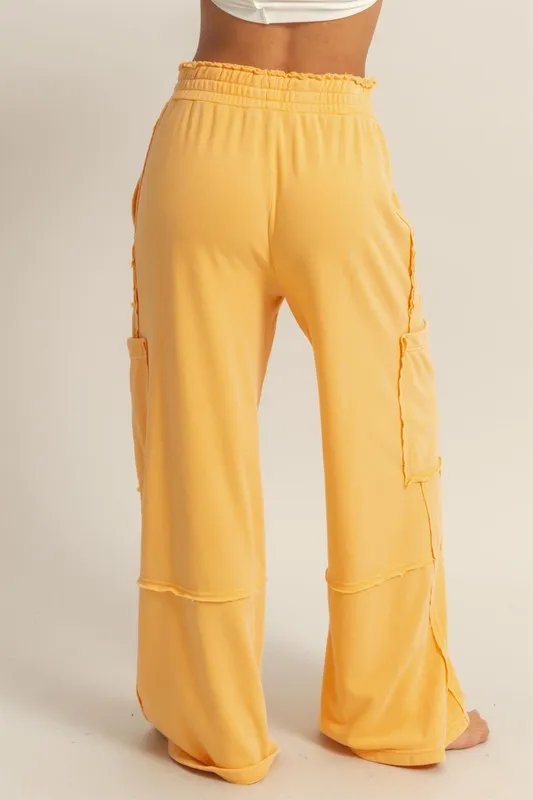 Oversized Utility Sweatpants - ORANGE