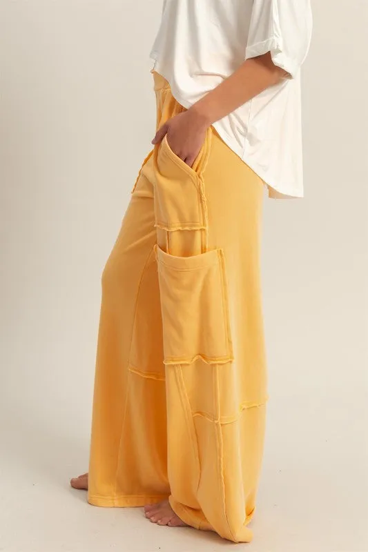 Oversized Utility Sweatpants - ORANGE