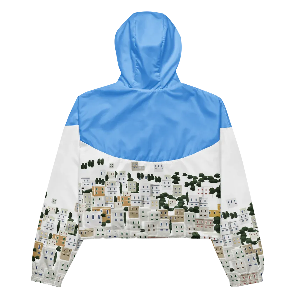 Panagies Womens cropped windbreaker