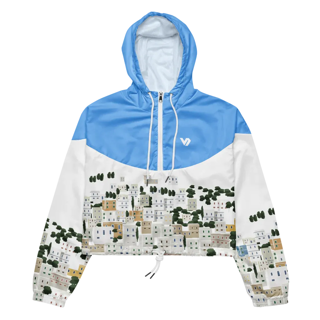 Panagies Womens cropped windbreaker