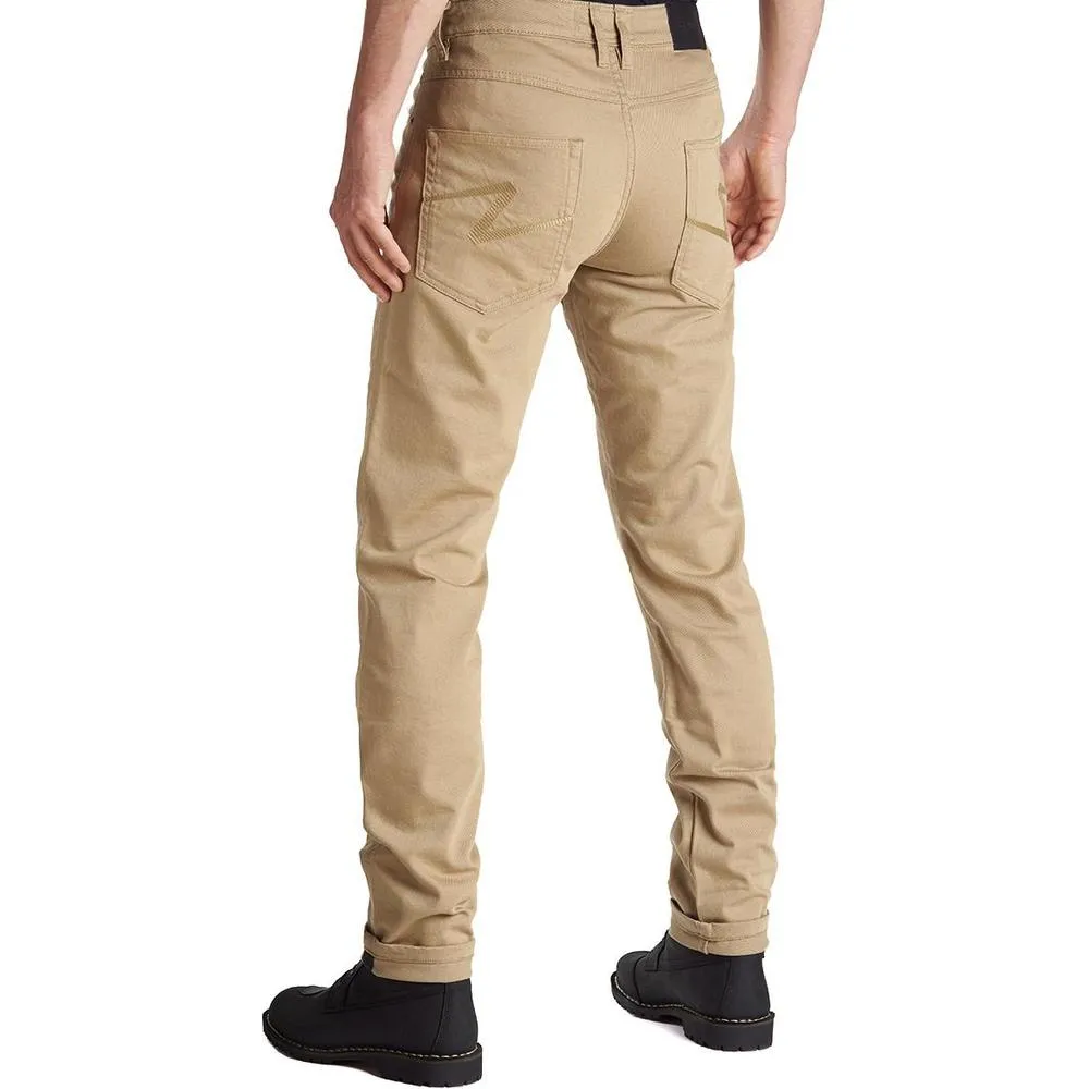 Pando Moto Robby Slim Fit Denim Jeans Beige