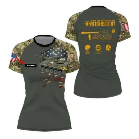 Personalized M18 Hellcat Tank Women's Short Sleeve Rash Guard
