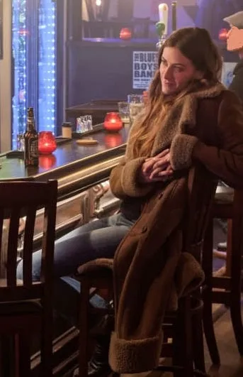 Shearling Coat from In The Dark worn by Murphy Mason | Murphy Mason Leather Coat