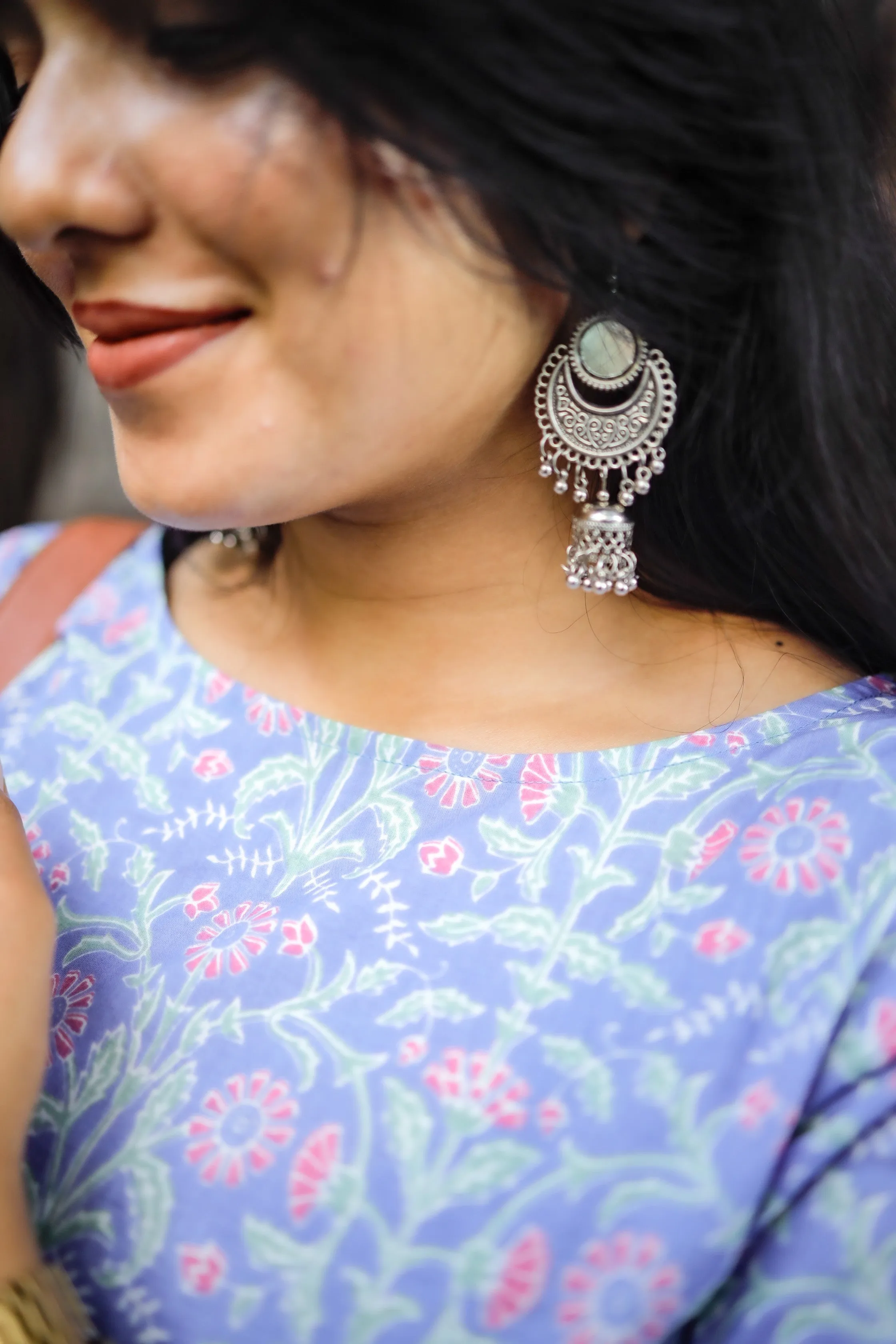 Short Kurti - 19 - Organic cotton short kurti in denim blue