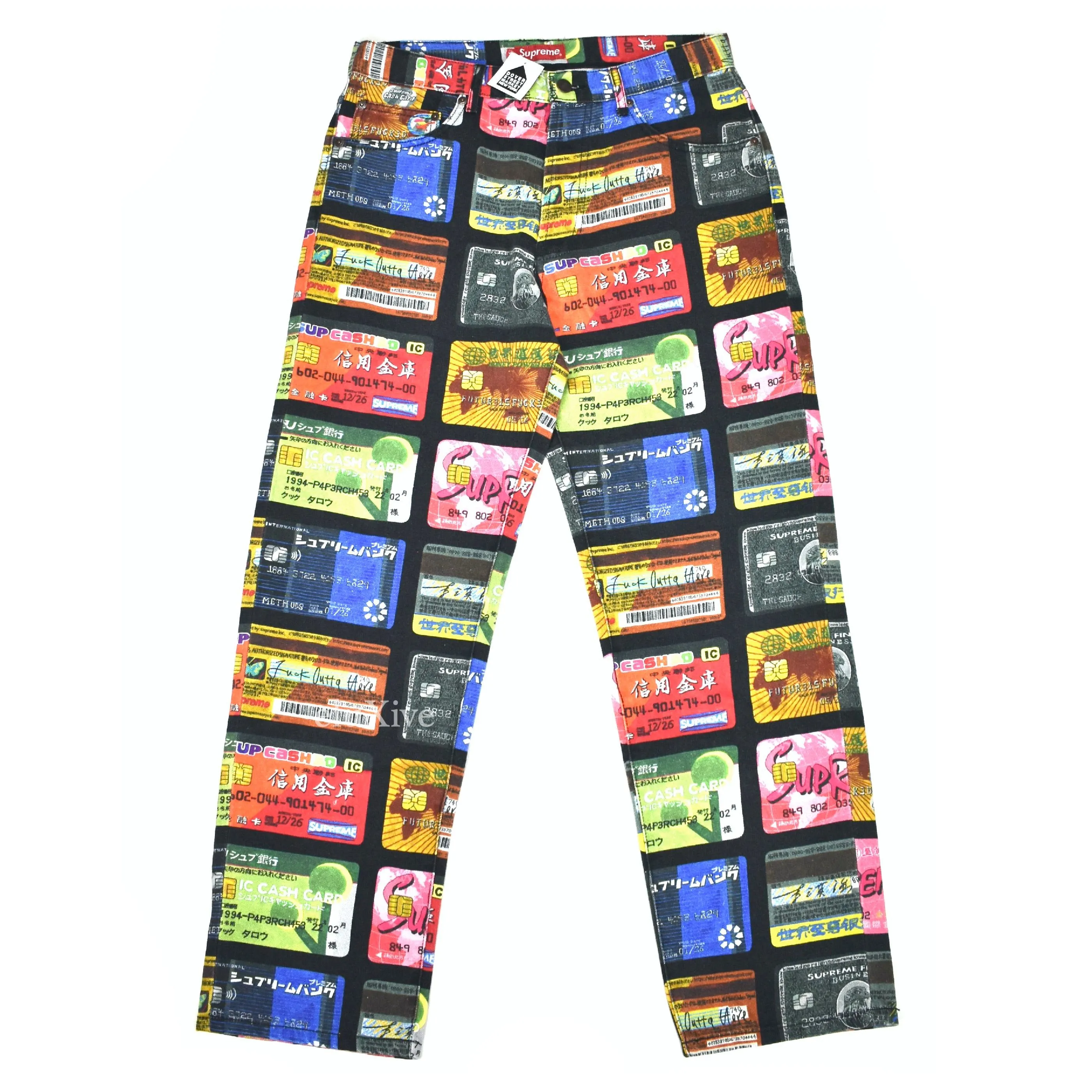 Supreme - Credit Cards Print Denim Jeans