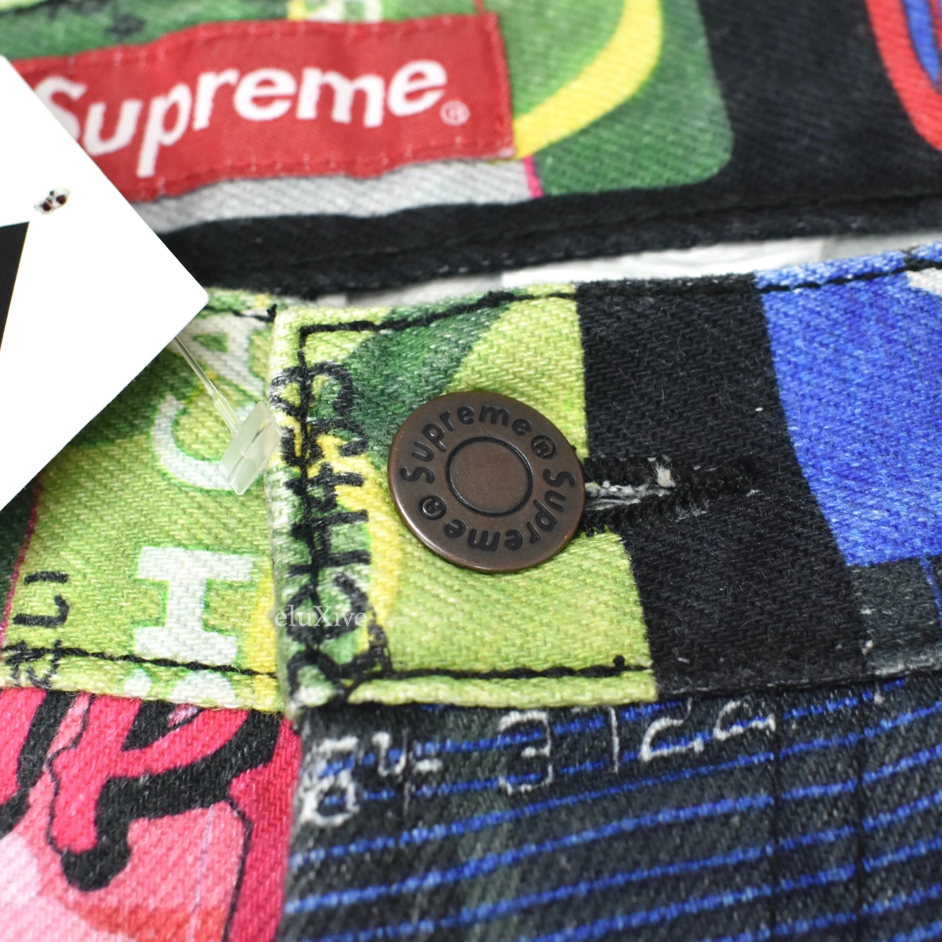 Supreme - Credit Cards Print Denim Jeans