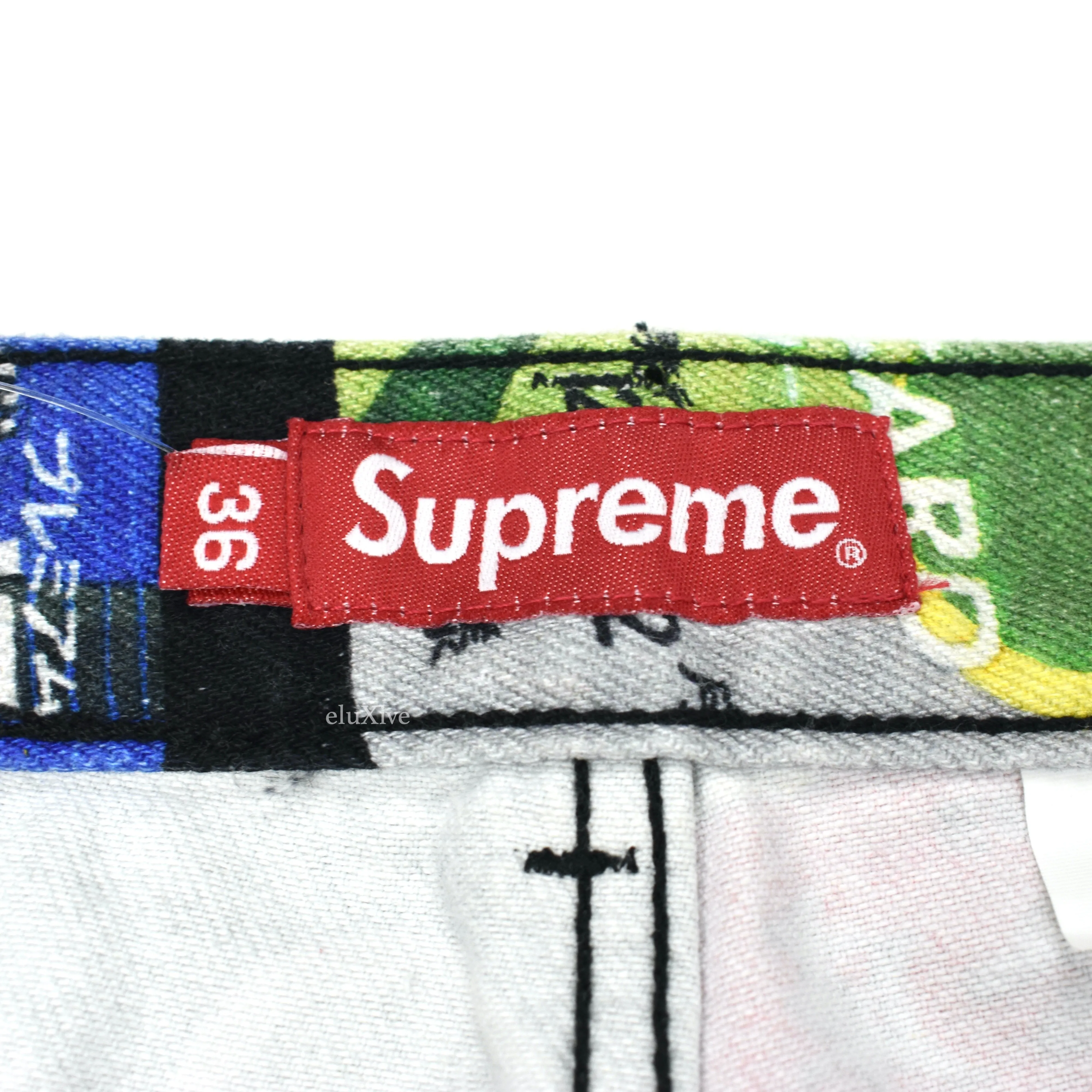 Supreme - Credit Cards Print Denim Jeans