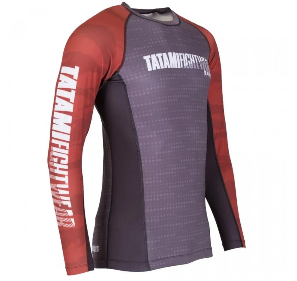 Tatami "Particle" Rash Guard - Grey/Red