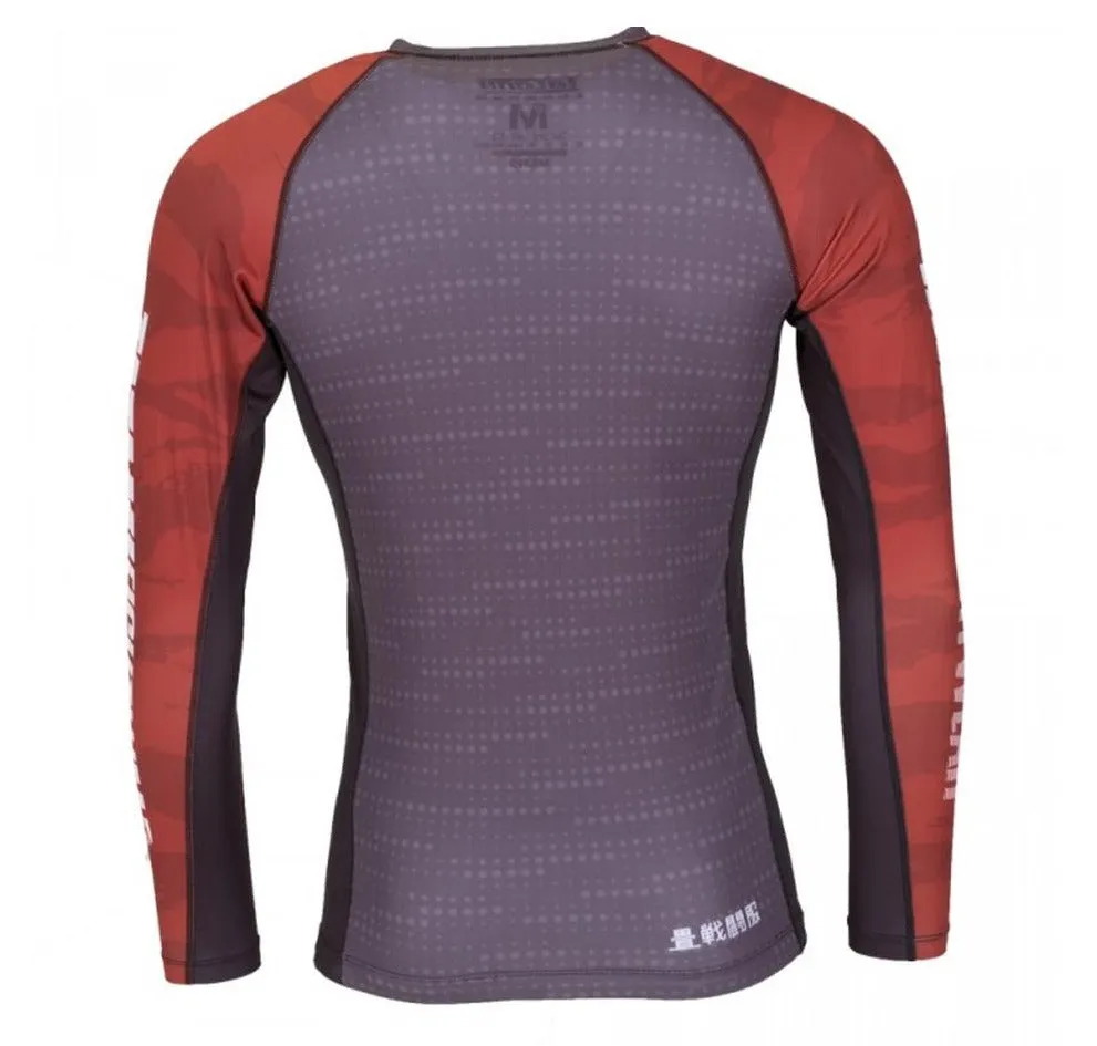 Tatami "Particle" Rash Guard - Grey/Red