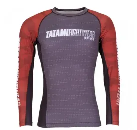 Tatami "Particle" Rash Guard - Grey/Red