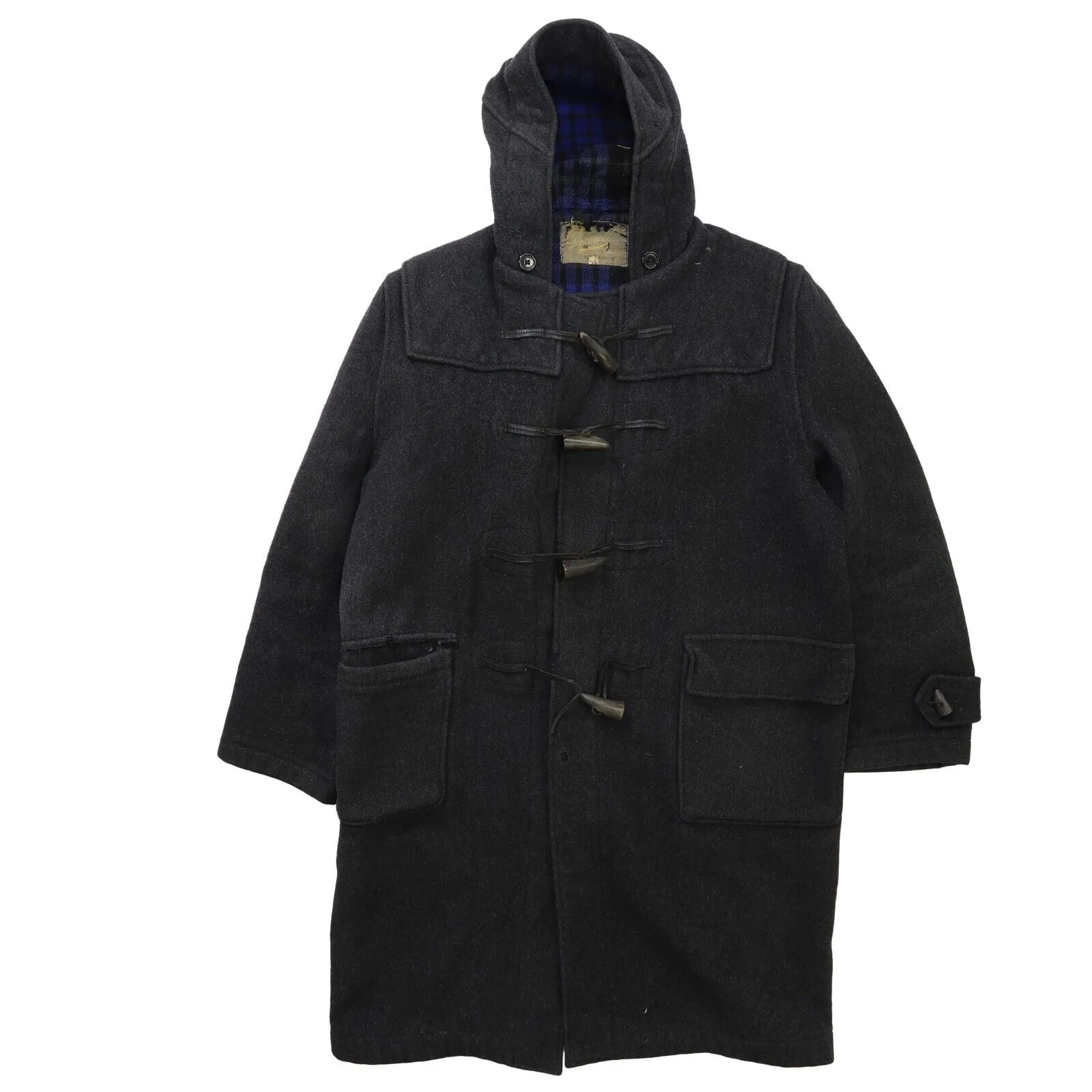 Vintage Gloverall Duffle Wool Coat Jacket Size 34 Black
