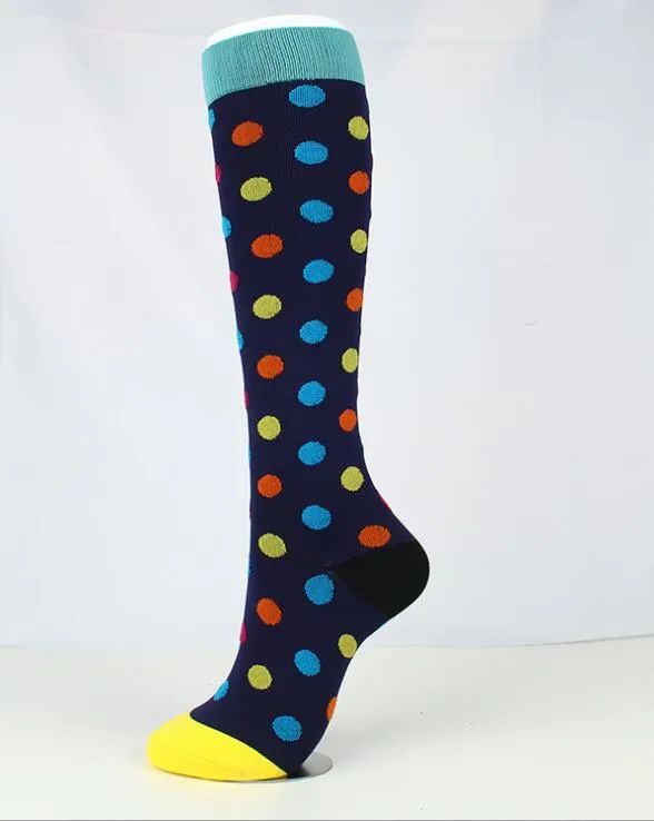 Wave point compression socks