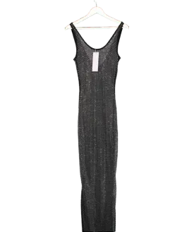 White Fox Black See The Light Maxi Dress UK S