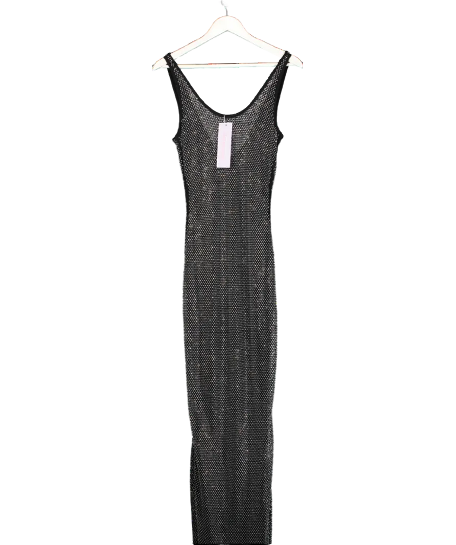 White Fox Black See The Light Maxi Dress UK S