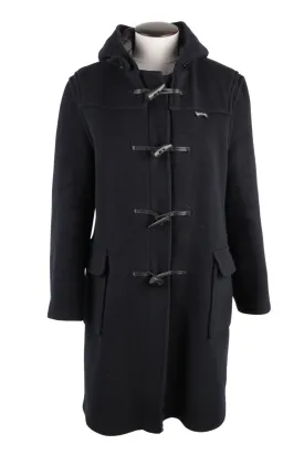 Women's Girl's Gloverall Navy Wool Blend Hooded Duffle Coat Size 15 years